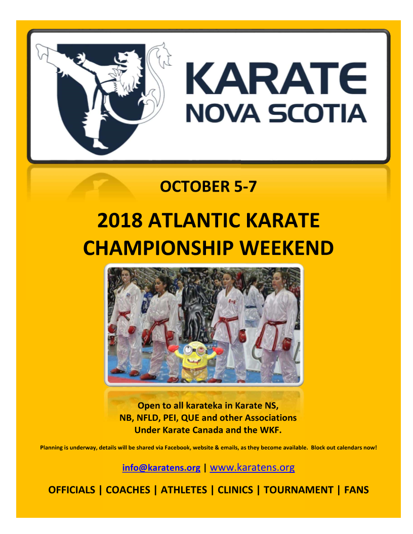 KNS - Atlantic Karate Championship Weekend